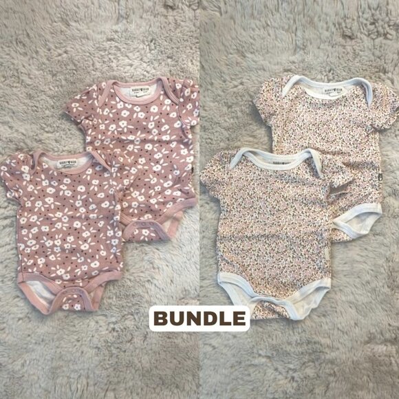 Rabbit and Bear Other - Rabbit and Bear Floral Onesies Twins Bundle, Size 0-3M